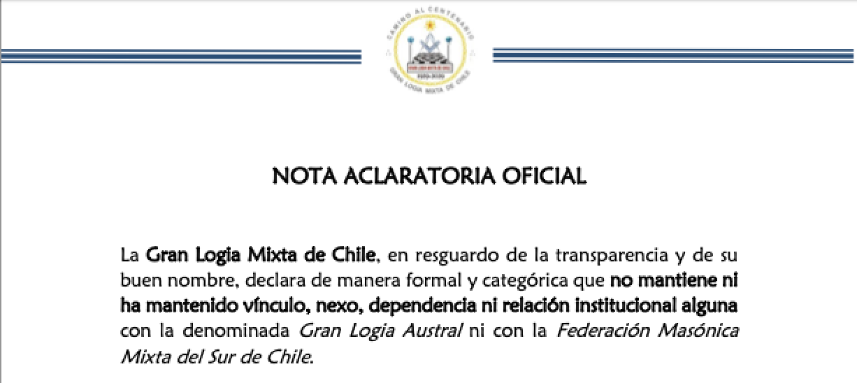 Nota aclaratoria oficial 